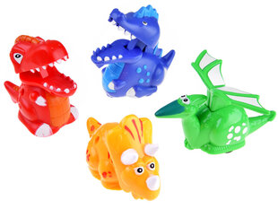 Värviline dinosauruste komplekt, 4 tk. hind ja info | Poiste mänguasjad | kaup24.ee