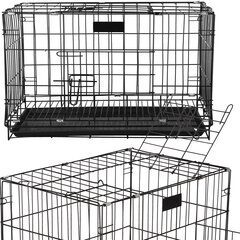 Клетка складная для животных Springos PA1014, черная цена и информация | Переноски, сумки | kaup24.ee