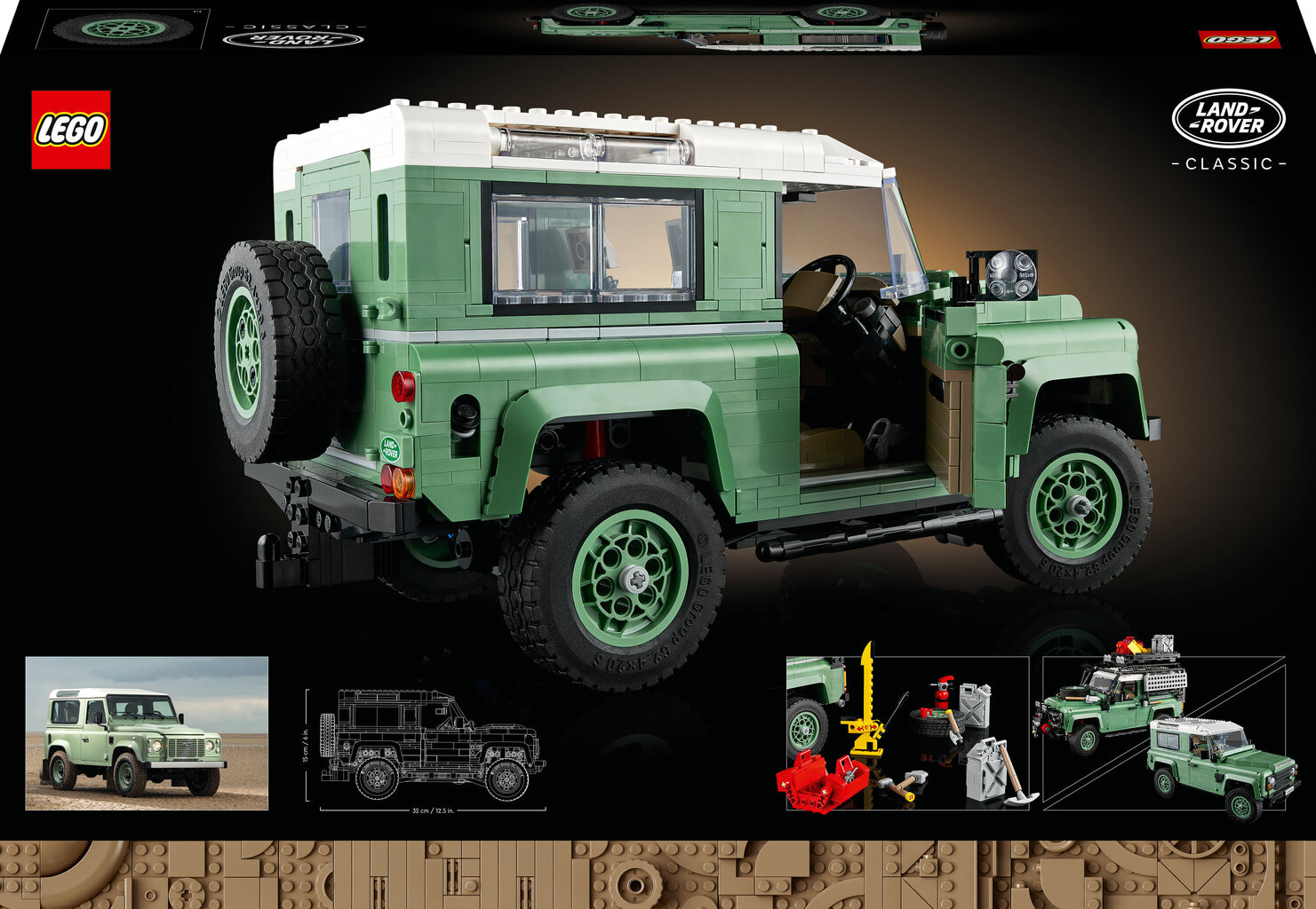 10317 Lego® Icons Land Rover Classic Defender 90 цена и информация | Klotsid ja konstruktorid | kaup24.ee