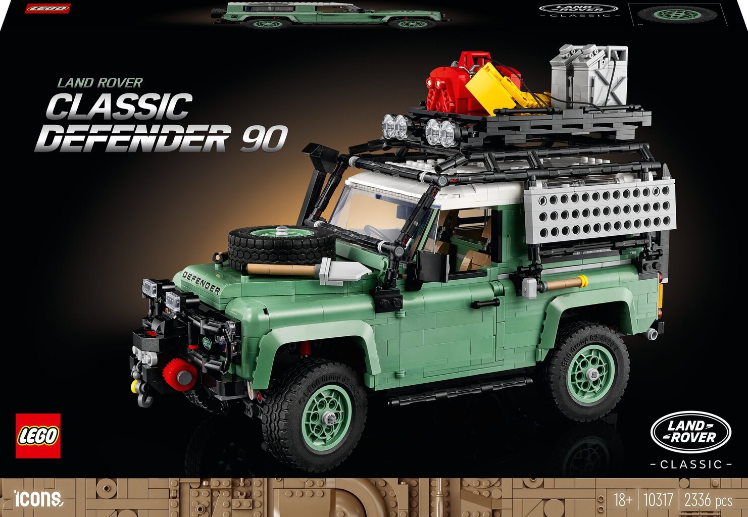 10317 Lego® Icons Land Rover Classic Defender 90 цена и информация | Klotsid ja konstruktorid | kaup24.ee