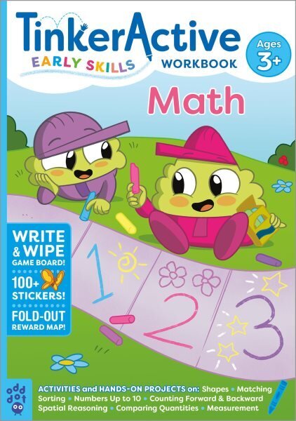 TinkerActive Early Skills Math Workbook Ages 3plus цена и информация | Väikelaste raamatud | kaup24.ee