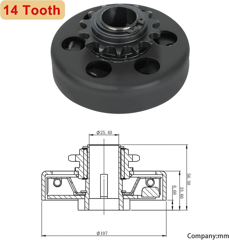 Tsentrifugaalne automaatne sidur kartidele 14 T 420, 25,4 mm hind ja info | Moto aksessuaarid | kaup24.ee