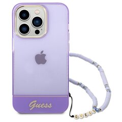 Guess GUHCP14XHGCOHU iPhone 14 Pro Max 6,7" fioletowy|purple hardcase Translucent Pearl Strap цена и информация | Чехлы для телефонов | kaup24.ee