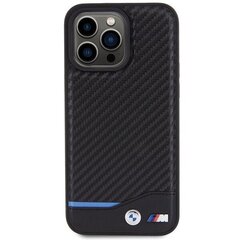 BMW BMHCP15X22NBCK iPhone 15 Pro Max 6.7" czarny|black Leather Carbon цена и информация | Чехлы для телефонов | kaup24.ee