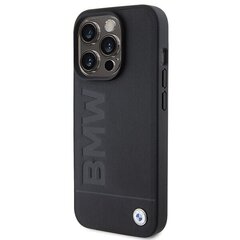 BMW BMHMP15XSLLBK iPhone 15 Pro Max 6.7" czarny|black MagSafe Leather Hot Stamp цена и информация | Чехлы для телефонов | kaup24.ee