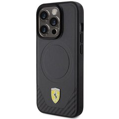 Ferrari FEHMP15LPTEK iPhone 15 Pro 6.1" czarny|black hardcase Carbon Metal Logo MagSafe цена и информация | Чехлы для телефонов | kaup24.ee