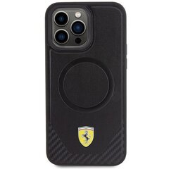 Ferrari FEHMP15XPTEK iPhone 15 Pro Max 6.7" czarny|black hardcase Carbon Metal Logo MagSafe цена и информация | Чехлы для телефонов | kaup24.ee