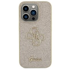 Guess GUHCP15LHG4SGD iPhone 15 Pro 6.1" złoty|gold hardcase Glitter Script Big 4G цена и информация | Чехлы для телефонов | kaup24.ee