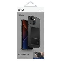 UNIQ etui Air Fender ID iPhone 15 Pro 6.1" szary|smoked grey tinted Cardslot цена и информация | Чехлы для телефонов | kaup24.ee