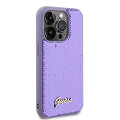 Guess Sequin Script Logo Case for iPhone 14 Pro Purple цена и информация | Чехлы для телефонов | kaup24.ee