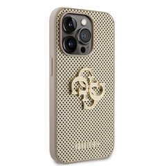 Guess PU Perforated 4G Glitter Metal Logo Case for iPhone 15 Pro Gold цена и информация | Чехлы для телефонов | kaup24.ee
