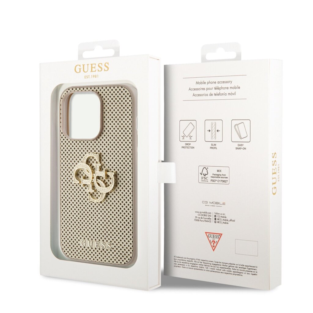 Guess PU Perforated 4G Glitter Metal Logo hind ja info | Telefoni kaaned, ümbrised | kaup24.ee