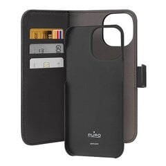 Puro Wallet Detachable iPhone 15 Pro 6.1" 2w1 czarny|black PUIPC15P61BOOKC3BLK цена и информация | Чехлы для телефонов | kaup24.ee