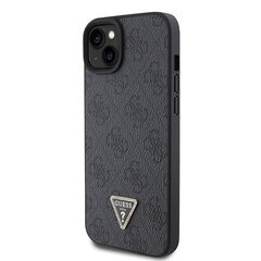 Guess GUHCP15SP4TDPK iPhone 15 6.1" czarny|black hardcase Leather 4G Diamond Triangle цена и информация | Чехлы для телефонов | kaup24.ee