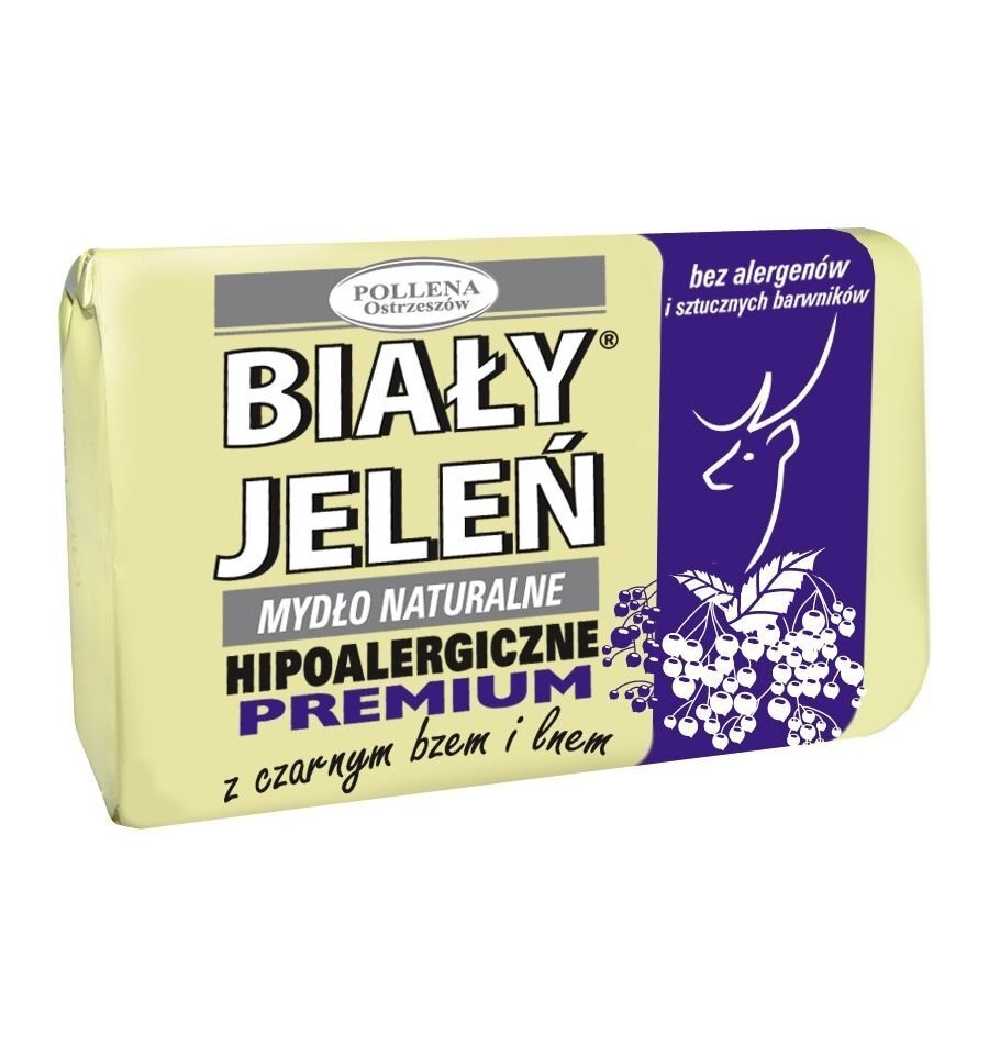 Looduslik seep Bialy Jelen Premium Czarny Bez & Len 100 g цена и информация | Seebid | kaup24.ee