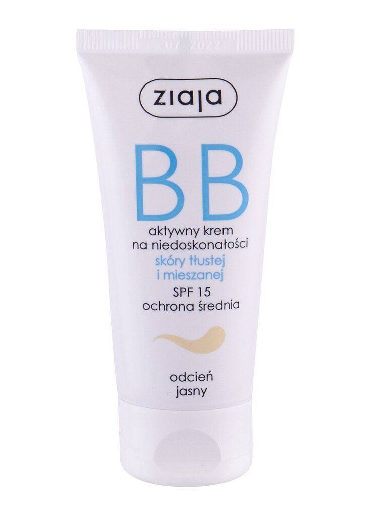 BB näokreem kombineeritud ja rasusele nahale Ziaja SPF15 50 ml hind ja info | Näokreemid | kaup24.ee