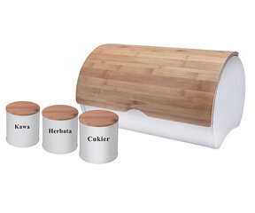Хлебница Brunbeste с 3 контейнерами: для кофе, чая, сахара цена и информация | Столовые и кухонные приборы | kaup24.ee