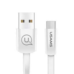 USAMS Kabel płaski U2 USB-C 1,2m biały|white SJ200TC02 (US-SJ200) цена и информация | Кабели для телефонов | kaup24.ee