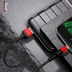 USAMS Kabel pleciony U5 2A micro USB czerwony|red 1,2m SJ224USB02 (US-SJ224) цена и информация | Кабели для телефонов | kaup24.ee