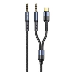 USAMS Kabel pleciony 2w1 1,2m Fast Charge (USB-C|Jack 3,5mm na Jack 3,5mm) SJ555YP01 (US-SJ555) цена и информация | Borofone 43757-uniw | kaup24.ee