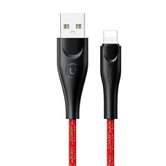 USAMS Kabel pleciony U41 lightning 3m 2A czerwony|red SJ397USB02 (US-SJ397) Fast Charge цена и информация | Кабели для телефонов | kaup24.ee