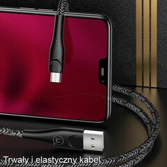 USAMS Kabel pleciony U41 microUSB 1m 2A czerwony|red SJ393USB02 (US-SJ393) Fast Charge цена и информация | Кабели для телефонов | kaup24.ee