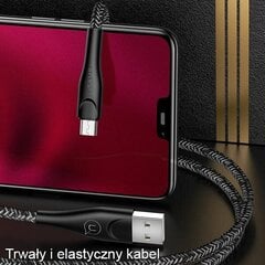 USAMS Kabel pleciony U41 microUSB 2m 2A czerwony|red SJ396USB02 (US-SJ396) Fast Charge цена и информация | Кабели для телефонов | kaup24.ee