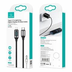 USAMS Kabel pleciony U78 USB-C na Lightning LED 1.2m 20W PD Fast Charge biały|white SJ545USB02 (US-SJ545) цена и информация | Кабели для телефонов | kaup24.ee