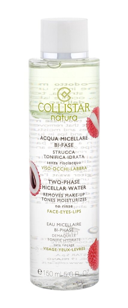 Kahefaasiline mitsellaarvesi Collistar Collistar Micellar Water Detergent Bi-Phase 150 ml hind ja info | Näopuhastusvahendid | kaup24.ee