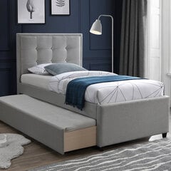 Кровать Home4You Oswaldo, 90x200 см, серый цвет цена и информация | Кровати | kaup24.ee