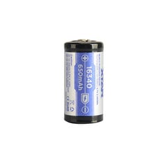 Xtar 650mAh 3,7V 16340 CR123 aku koos PCB-ga цена и информация | Батарейки | kaup24.ee