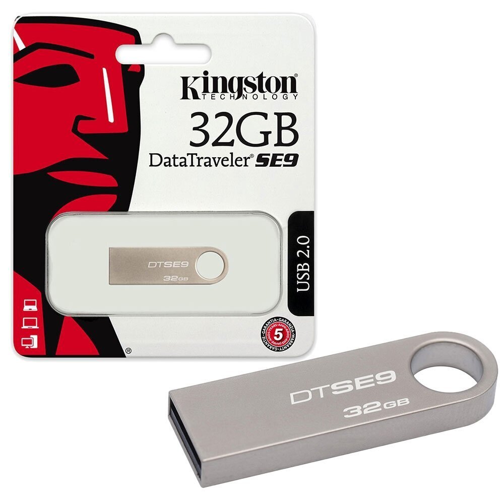 Mälupulk Kingston DataTraveler SE9, 32GB, USB 2.0 , hõbedane цена и информация | Mälupulgad | kaup24.ee
