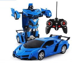 Kaugjuhitav trafoauto, sinine hind ja info | Poiste mänguasjad | kaup24.ee