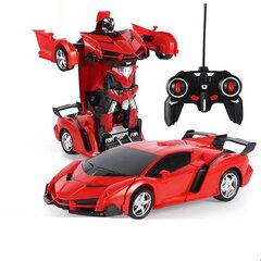 Kaugjuhitav trafoauto, punane hind ja info | Poiste mänguasjad | kaup24.ee
