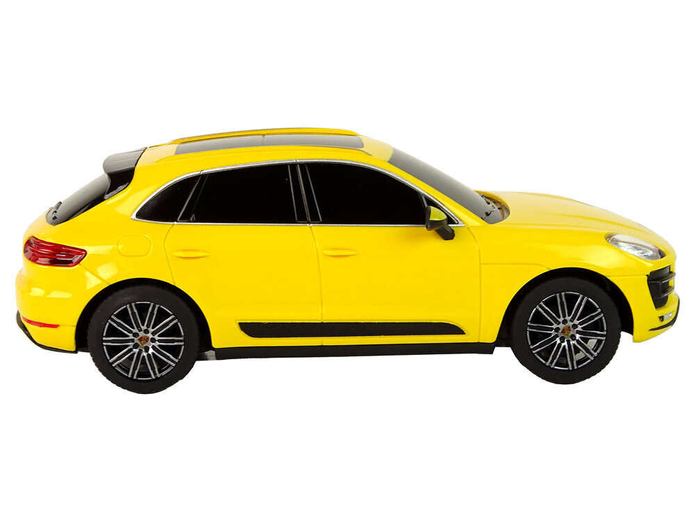 Kaugjuhitav auto Porsche Macan Turbo, 1:24, kollane hind ja info | Poiste mänguasjad | kaup24.ee