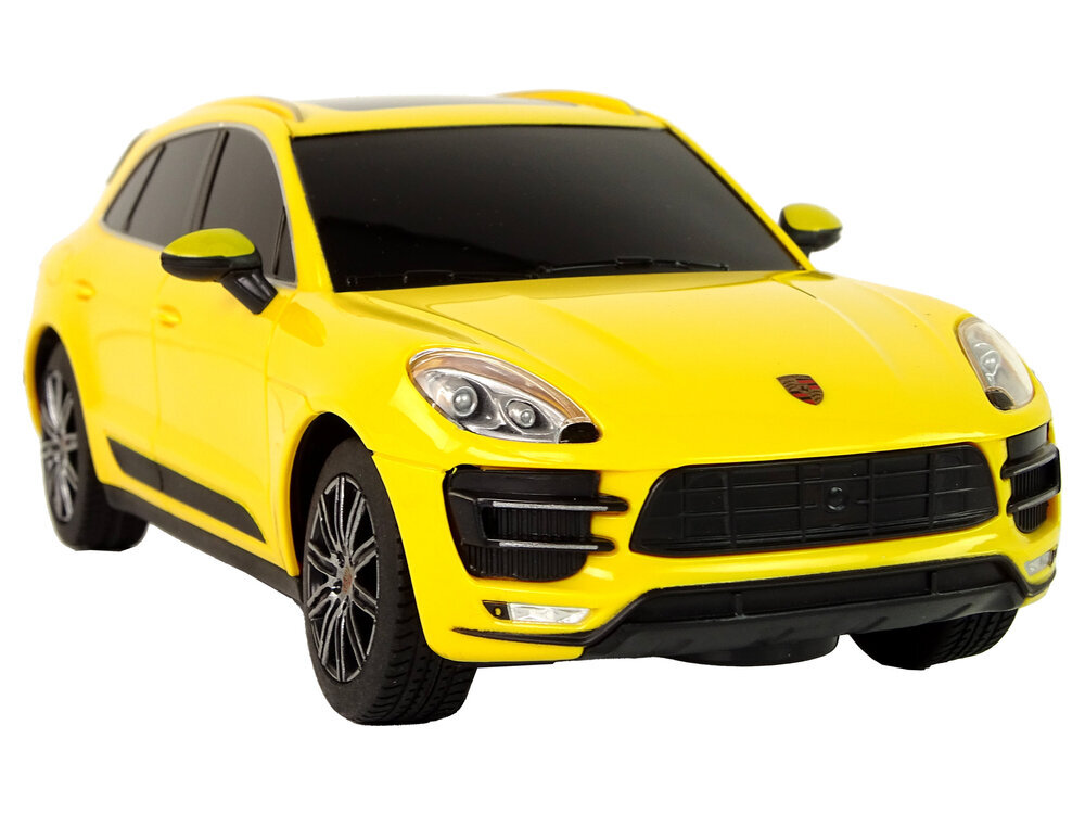 Kaugjuhitav auto Porsche Macan Turbo, 1:24, kollane hind ja info | Poiste mänguasjad | kaup24.ee