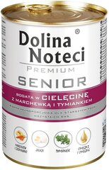 Dolina Noteci Premium Senior vasika, porgandite ja tüümianiga, 400 g hind ja info | Konservid koertele | kaup24.ee