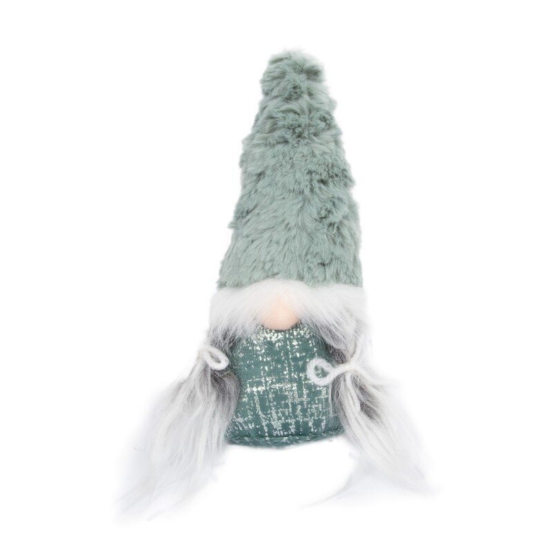 Jõulumemm GREENY, heleroheline müts, H19cm hind ja info | Jõulukaunistused | kaup24.ee