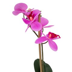 Фиолетовая орхидея с 1 веткой IN GARDEN, H46см, черный горшок цена и информация | Искусственные цветы | kaup24.ee