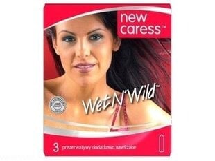 New Caress Wet & Wild презервативы, 3 шт. цена и информация | Презервативы | kaup24.ee