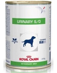 Royal Canin Veterinary Diet Canine Urinary S/O can 410g цена и информация | Консервы для собак | kaup24.ee