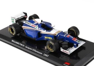 WILLIAMS FW19 - Jacques Villeneuve - 1997 World Champion HACHETTE 1:24 FOR036 цена и информация | Коллекционные модели автомобилей | kaup24.ee