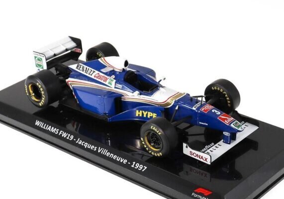 WILLIAMS FW19 - Jacques Villeneuve - 1997 World Champion HACHETTE 1:24 FOR036 цена и информация | Mudelautode kollektsioneerimine | kaup24.ee