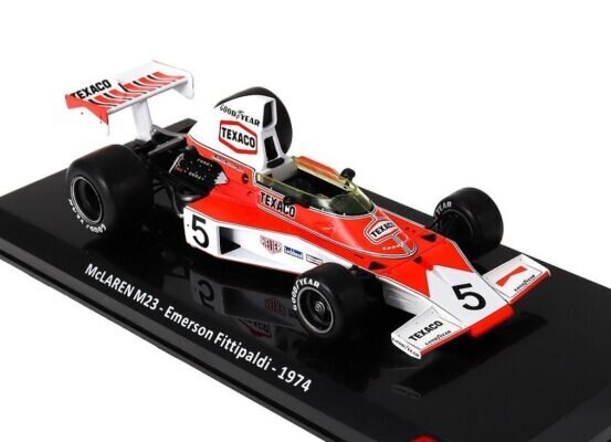 McLAREN M23 - Emerson Fittipaldi - 1974 World Champion HACHETTE 1:24 FOR020 hind ja info | Mudelautode kollektsioneerimine | kaup24.ee