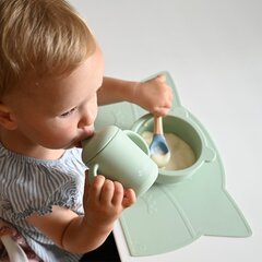 Силиконовая кружка Nordbaby Sippy, зеленая цена и информация | Бутылочки и аксессуары | kaup24.ee