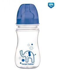 CANPOL BABIES Plata kakla barošanas pudelīte 240ml EasyStart colorful animals 35/206 цена и информация | Бутылочки и аксессуары | kaup24.ee