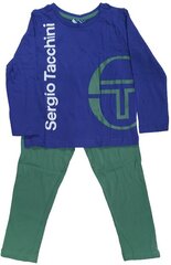 Пижама для мальчиков Sergio Tacchini, синяя / зелёная цена и информация | Пижамы, халаты для мальчиков | kaup24.ee