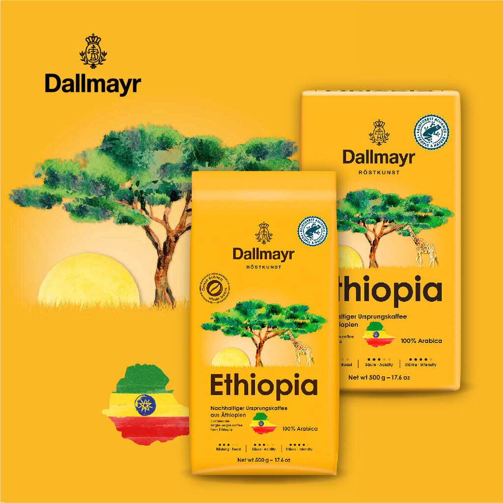 Dallmayr Ethiopia kohvioad, 0,5 kg hind ja info | Kohv, kakao | kaup24.ee