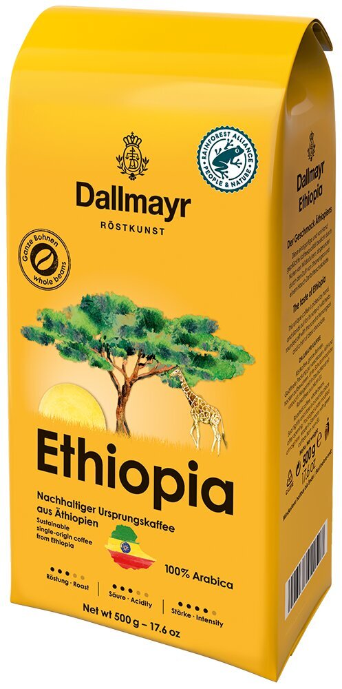 Dallmayr Ethiopia kohvioad, 0,5 kg цена и информация | Kohv, kakao | kaup24.ee