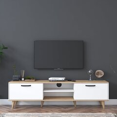 TV alus, Asir, 180x49x35 cm, valge/pruun цена и информация | Тумбы под телевизор | kaup24.ee